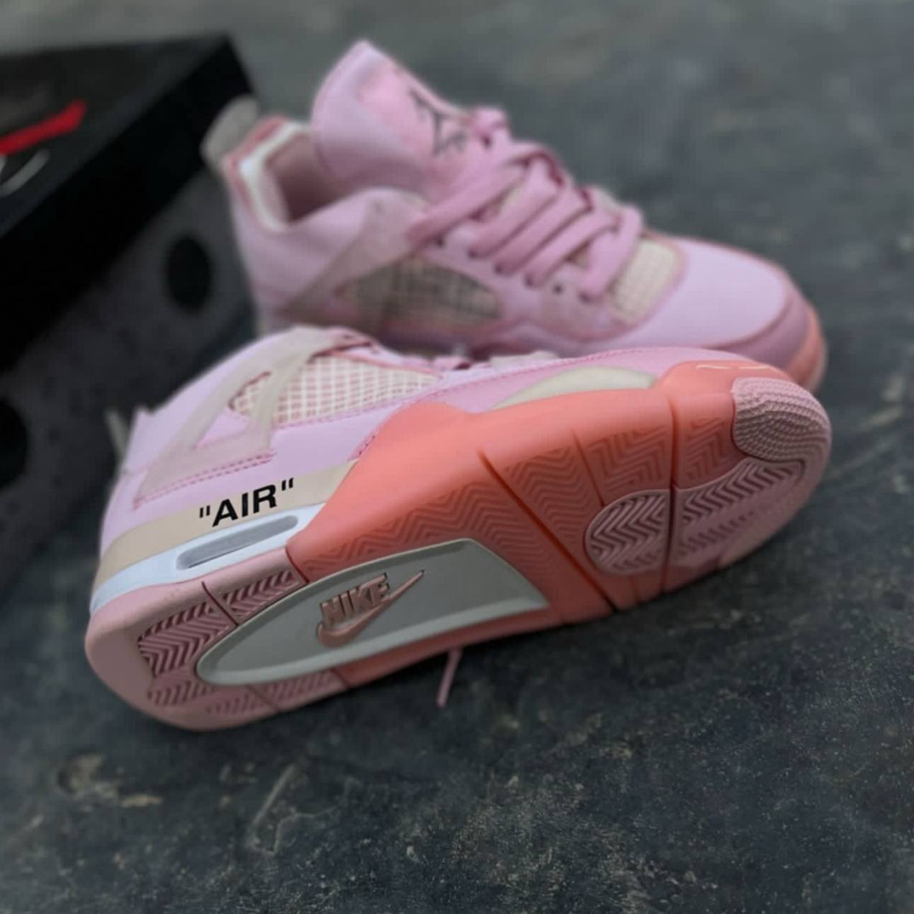 نایک ایر جردن 4 رترو اف وایت صورتی Nike Air Jordan 4 Retro x Off-White Pink 
